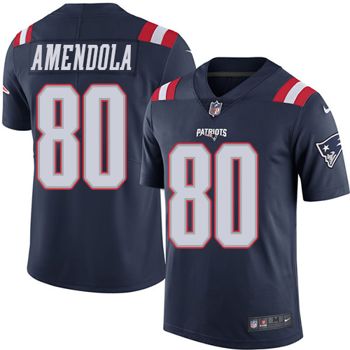 Nike Patriots #80 Danny Amendola Navy Blue Youth Stitched NFL Limited Rush Jersey
